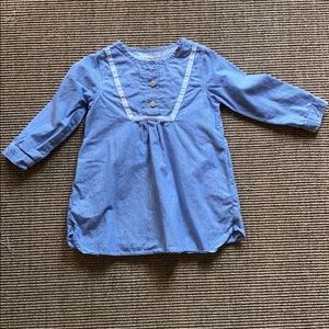 Crewcuts size 2 blue white stripe tunic